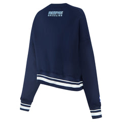 NBA - Memphis Grizzlies Pro Standard Women's Area Code Cropped Pullover Sweatshirt - Navy