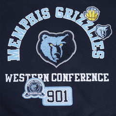 NBA - Memphis Grizzlies Pro Standard Women's Area Code Cropped Pullover Sweatshirt - Navy