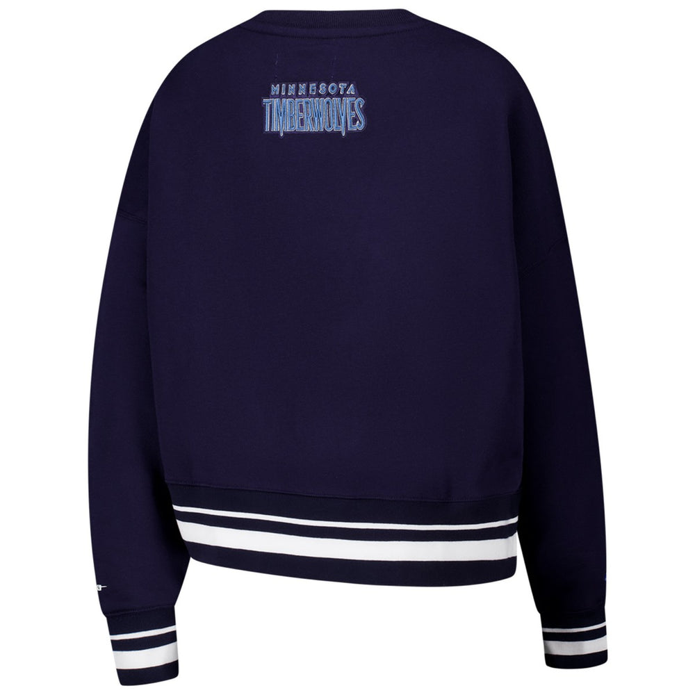 NBA - Minnesota Timberwolves Pro Standard Women's Area Code Cropped Pullover Sweatshirt - Navy