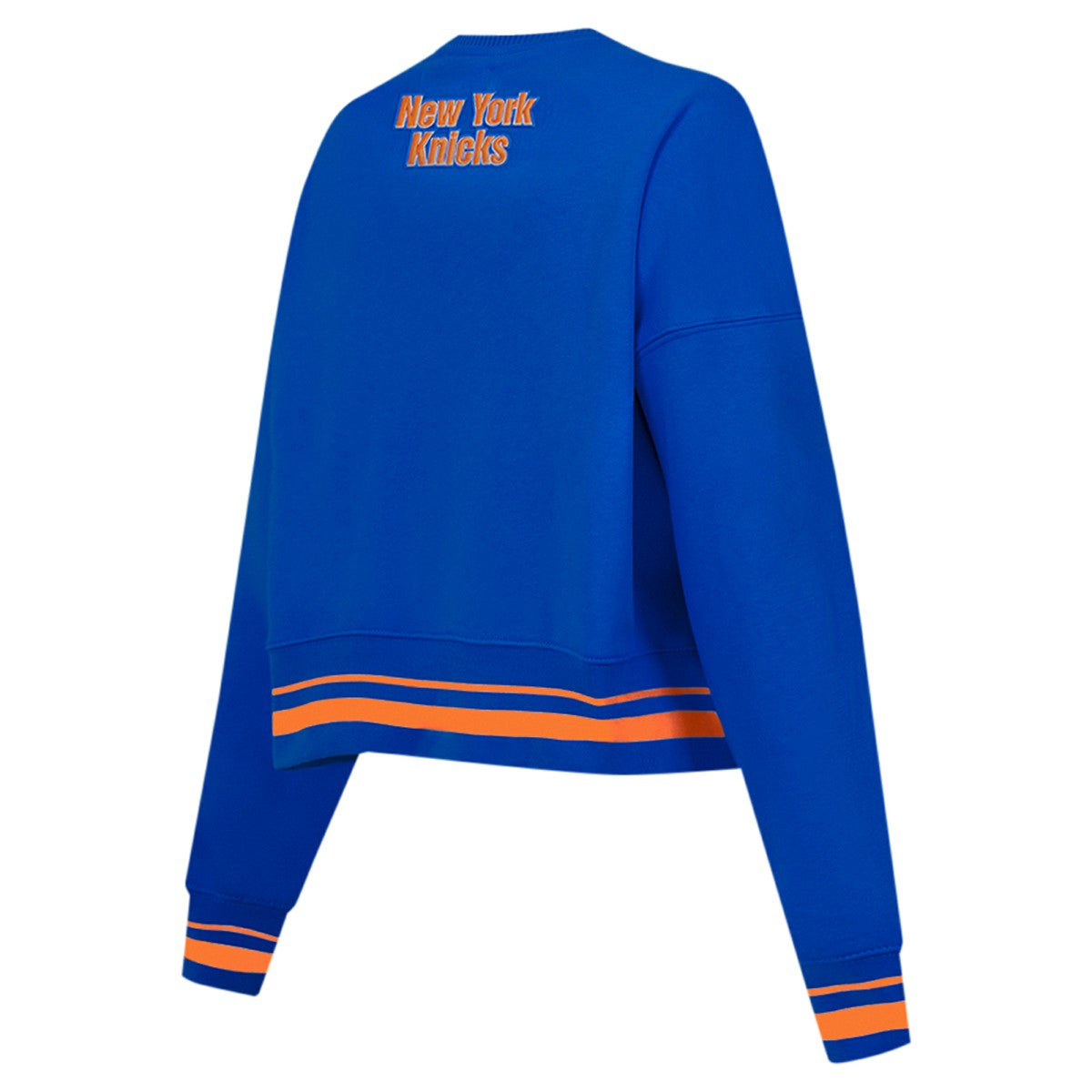 NBA - New York Knicks Pro Standard Women's Area Code Cropped Pullover Sweatshirt - Blue