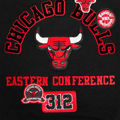NBA - Chicago Bulls Pro Standard Women's Area Code Cropped Pullover Sweatshirt - Black