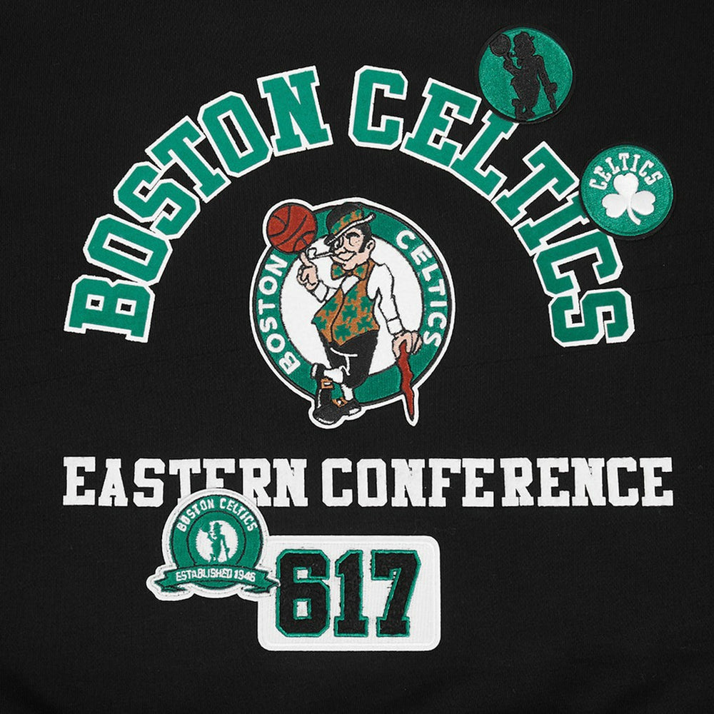 NBA - Boston Celtics Pro Standard Women's Area Code Cropped Pullover Sweatshirt - Black
