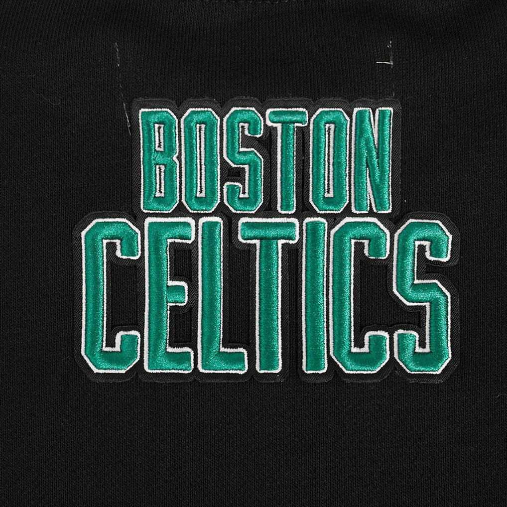 NBA - Boston Celtics Pro Standard Women's Area Code Cropped Pullover Sweatshirt - Black