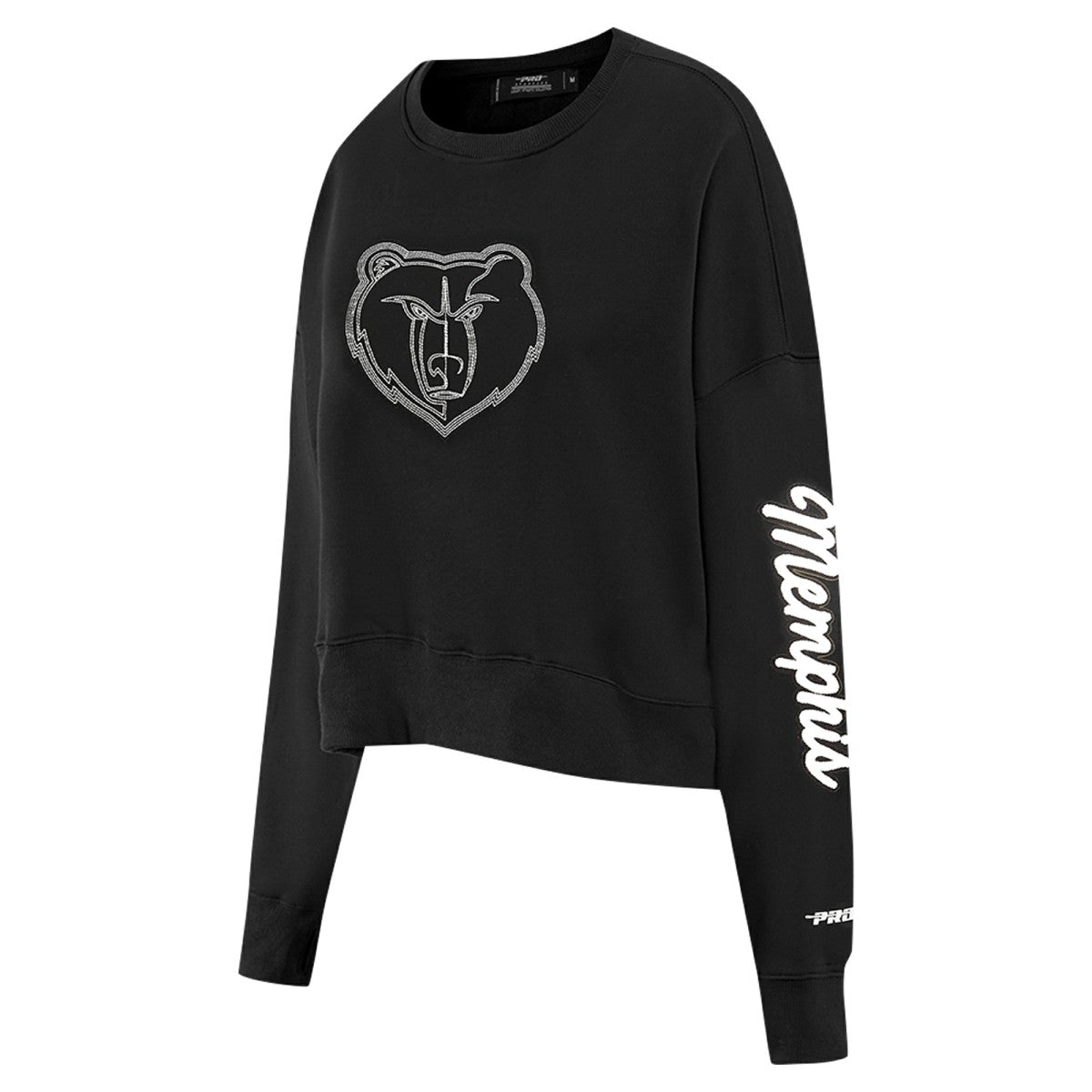 NBA - Memphis Grizzlies Pro Standard Women's Paint The City Cropped Pullover Sweatshirt - Black