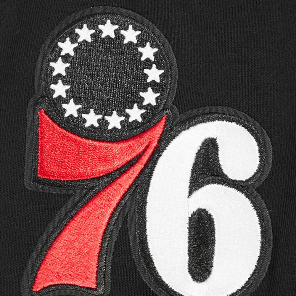 NBA - Philadelphia 76ers Pro Standard Women's Paint The City Cropped Pullover Sweatshirt - Black