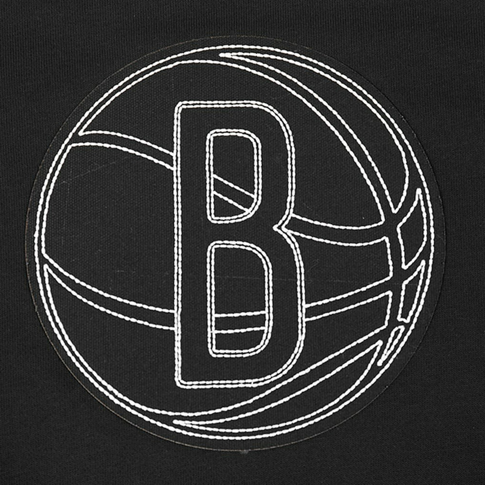 NBA - Brooklyn Nets Pro Standard Women's Paint The City Cropped Pullover Sweatshirt - Black