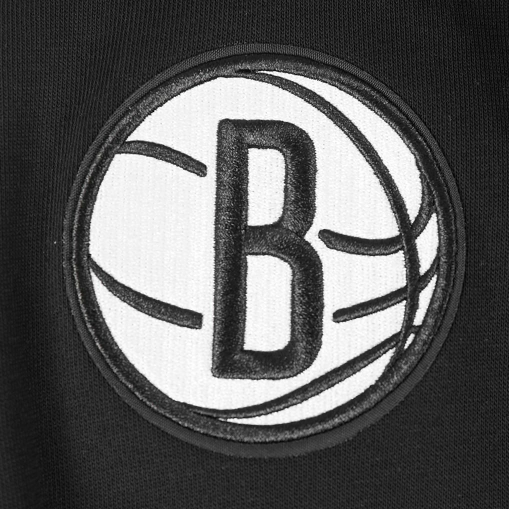 NBA - Brooklyn Nets Pro Standard Women's Paint The City Cropped Pullover Sweatshirt - Black