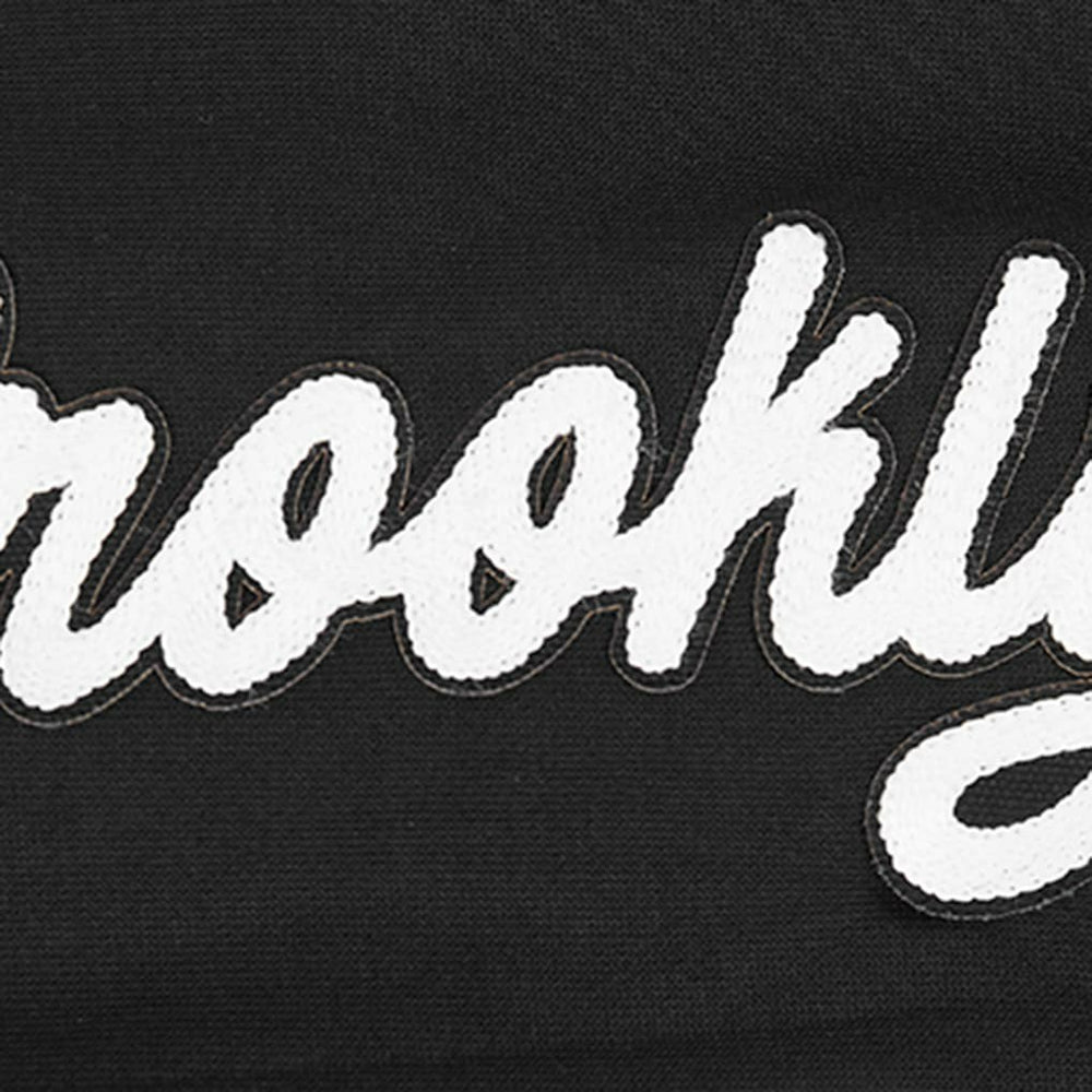 NBA - Brooklyn Nets Pro Standard Women's Paint The City Cropped Pullover Sweatshirt - Black