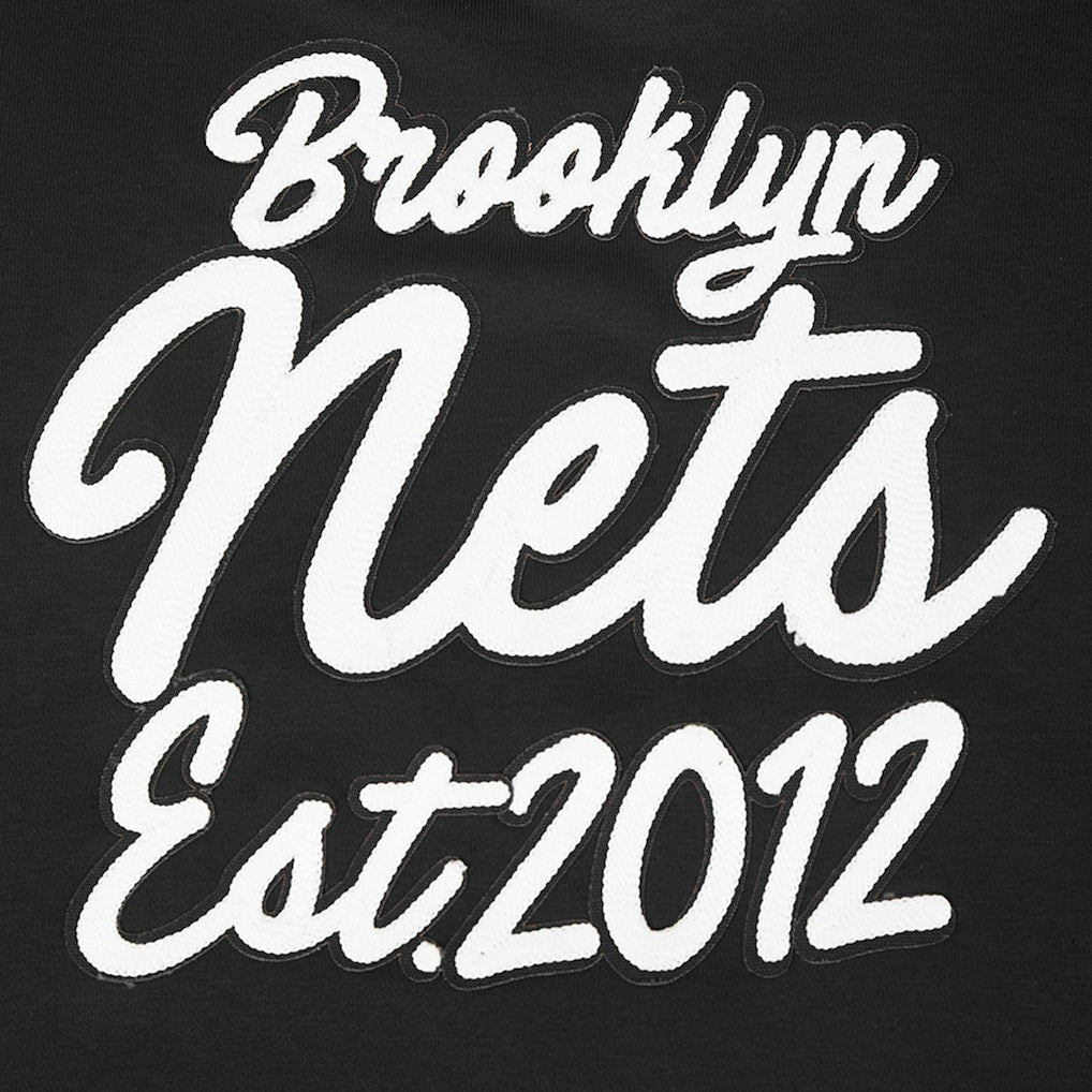NBA - Brooklyn Nets Pro Standard Women's Paint The City Cropped Pullover Sweatshirt - Black
