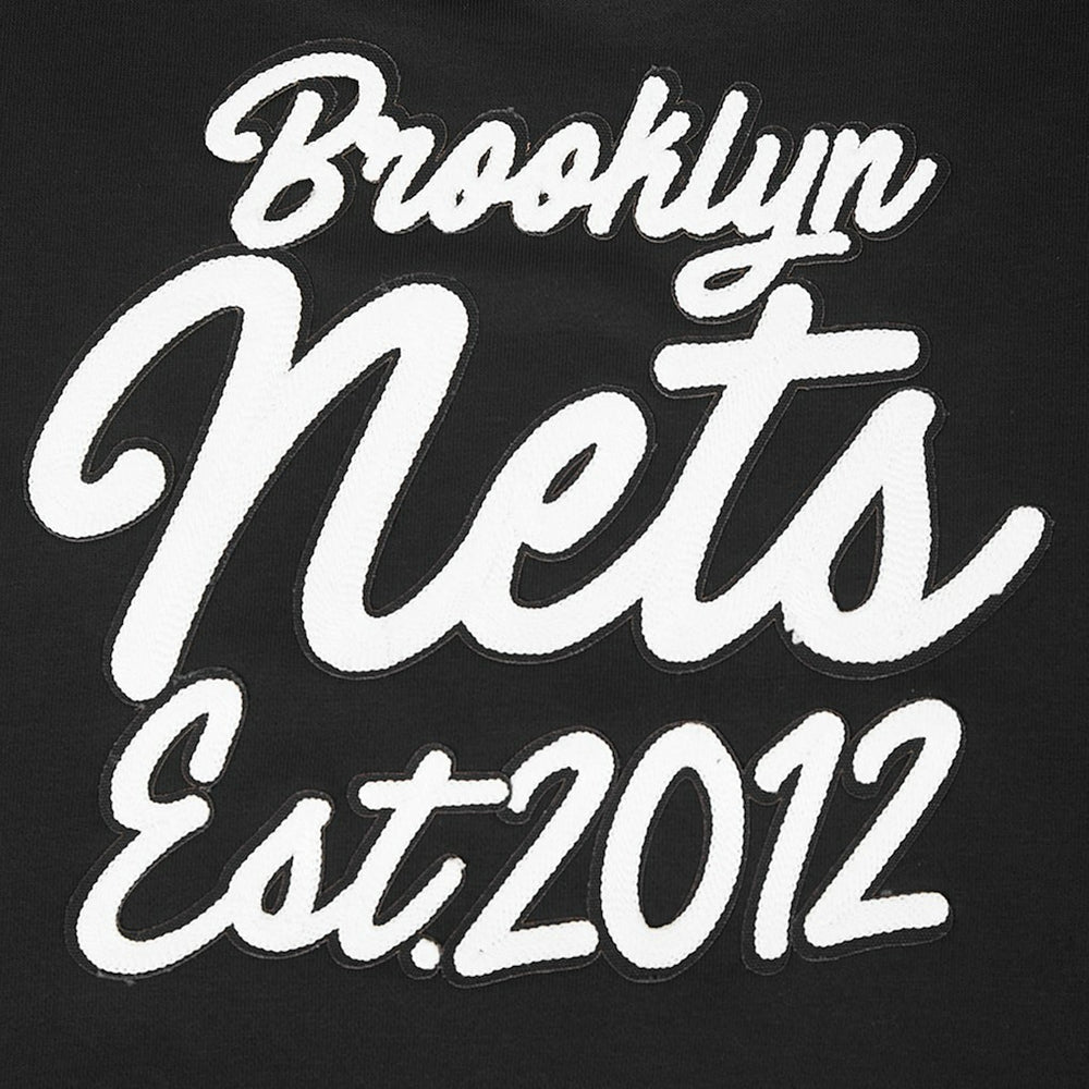 NBA - Brooklyn Nets Pro Standard Women's Paint The City Cropped Pullover Sweatshirt - Black