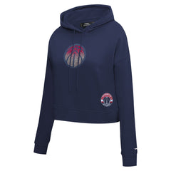 NBA - Washington Wizards Pro Standard Women's Jewels Cropped Pullover Hoodie - Navy