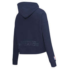 NBA - Washington Wizards Pro Standard Women's Jewels Cropped Pullover Hoodie - Navy