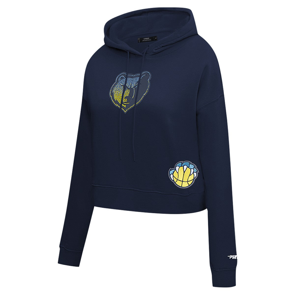 NBA - Memphis Grizzlies Pro Standard Women's Jewels Cropped Pullover Hoodie - Navy
