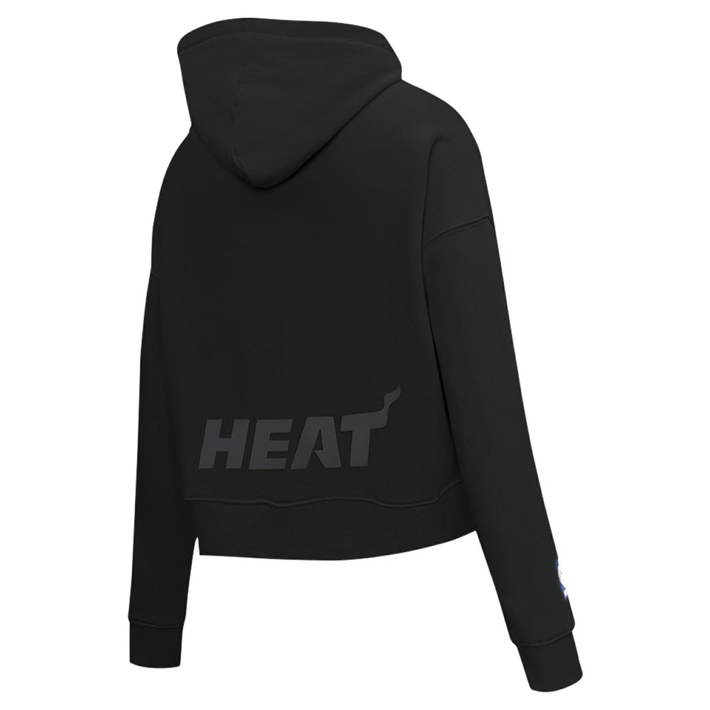NBA - Miami Heat Pro Standard Women's Jewels Cropped Pullover Hoodie - Black