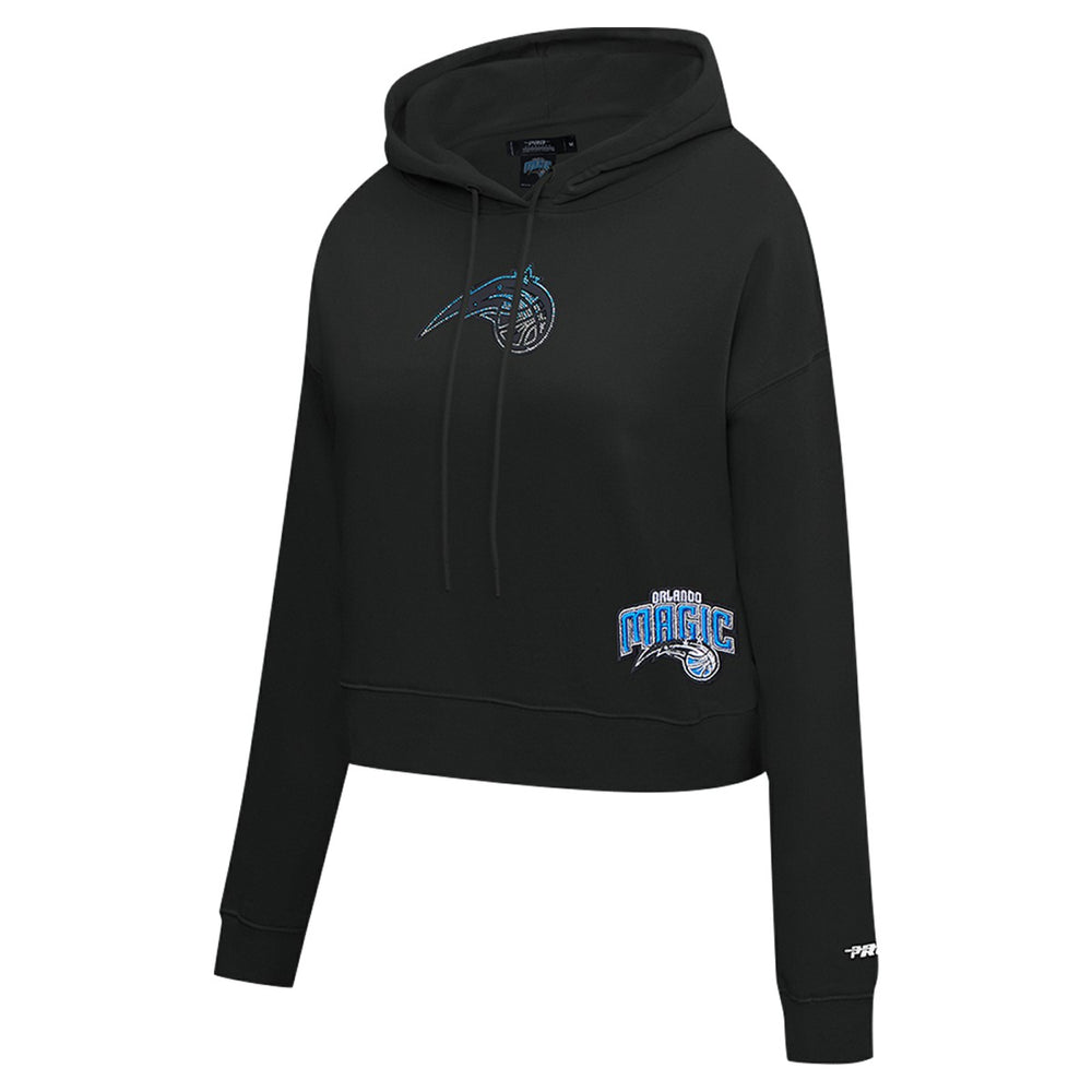 NBA - Orlando Magic Pro Standard Women's Jewels Cropped Pullover Hoodie - Black