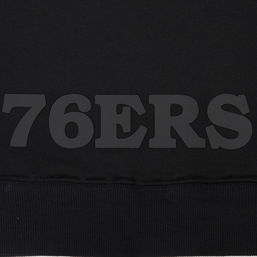 NBA - Philadelphia 76ers Pro Standard Women's Jewels Cropped Pullover Hoodie - Black