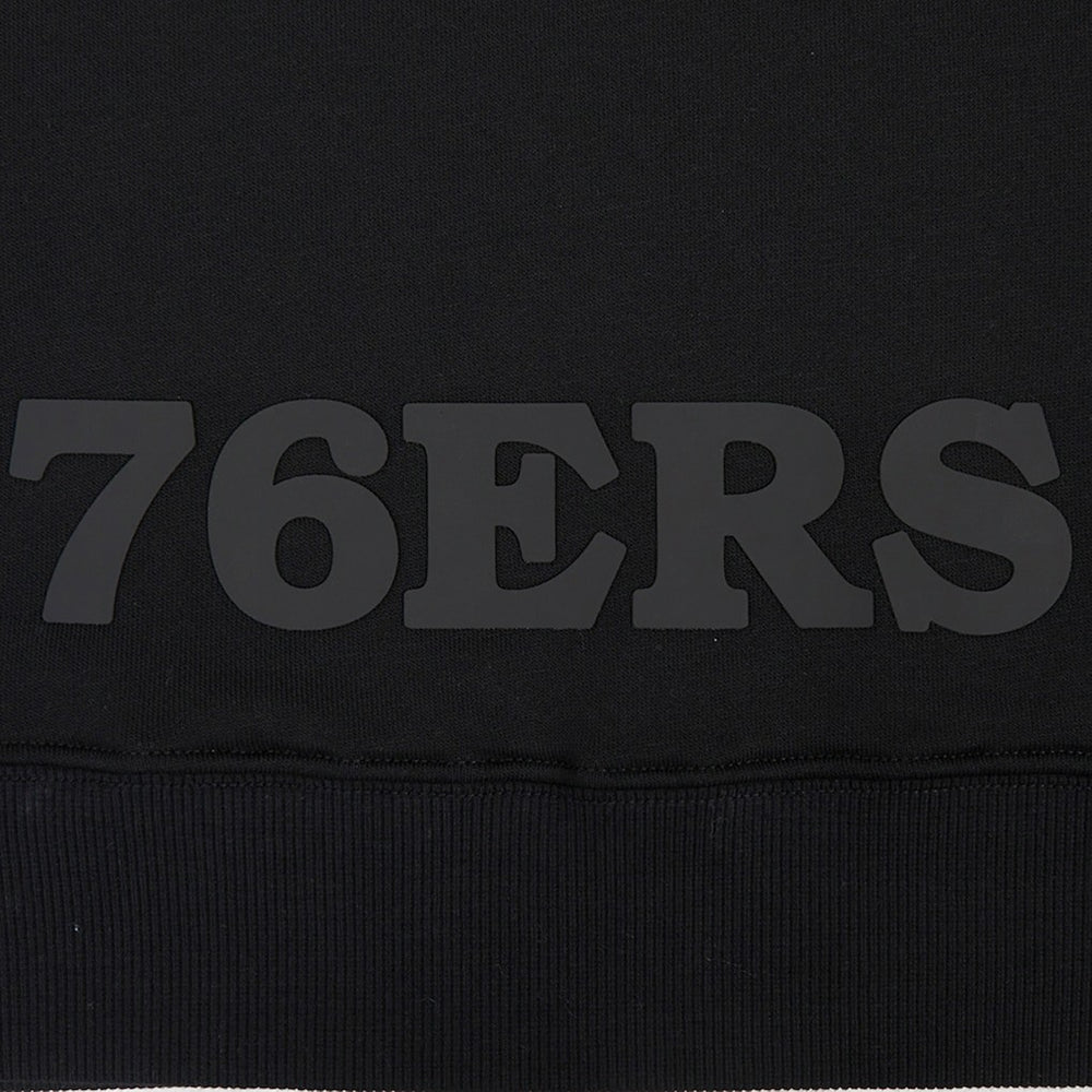 NBA - Philadelphia 76ers Pro Standard Women's Jewels Cropped Pullover Hoodie - Black