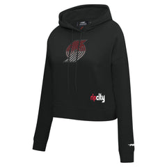 NBA - Portland Trail Blazers Pro Standard Women's Jewels Cropped Pullover Hoodie - Black