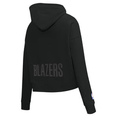 NBA - Portland Trail Blazers Pro Standard Women's Jewels Cropped Pullover Hoodie - Black