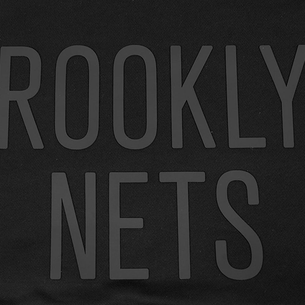 NBA - Brooklyn Nets Pro Standard Women's Jewels Cropped Pullover Hoodie - Black