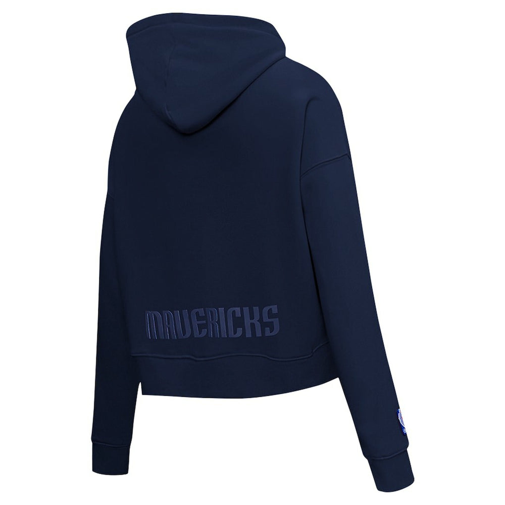 NBA - Dallas Mavericks Pro Standard Women's Jewels Cropped Pullover Hoodie - Navy