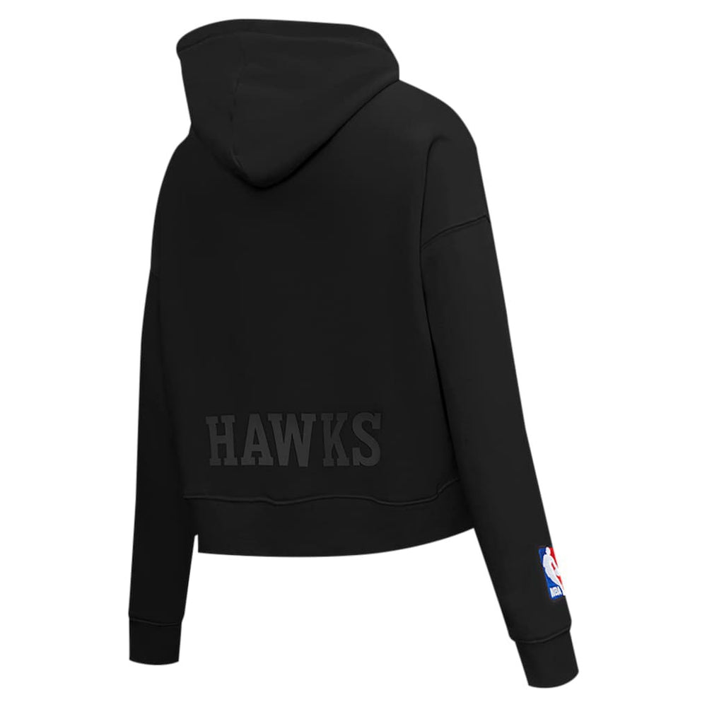 NBA - Atlanta Hawks Pro Standard Women's Jewels Cropped Pullover Hoodie - Black