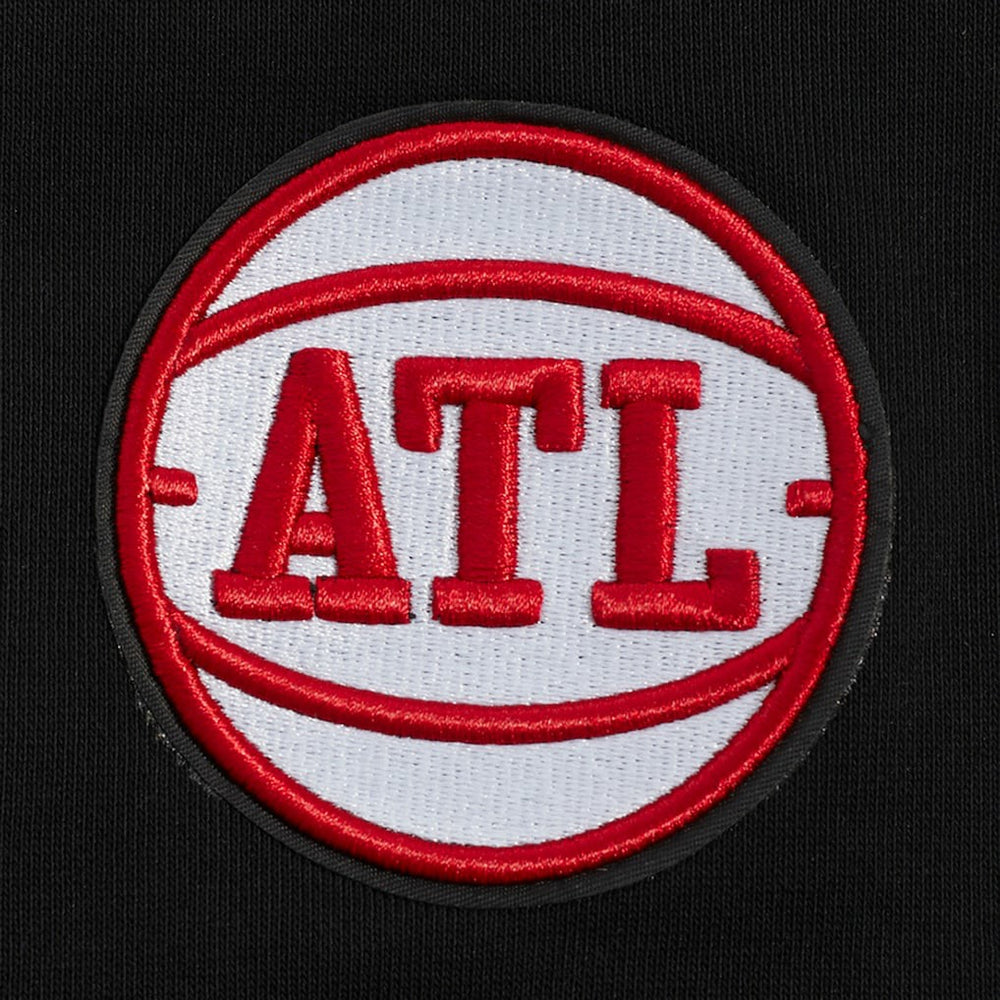 NBA - Atlanta Hawks Pro Standard Women's Jewels Cropped Pullover Hoodie - Black