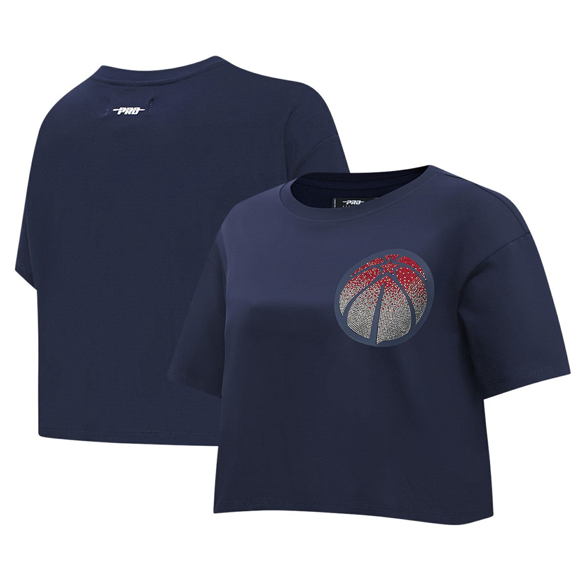 NBA - Washington Wizards Pro Standard Women's Jewels Boxy Cropped T-Shirt - Navy