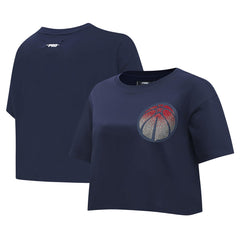 NBA - Washington Wizards Pro Standard Women's Jewels Boxy Cropped T-Shirt - Navy