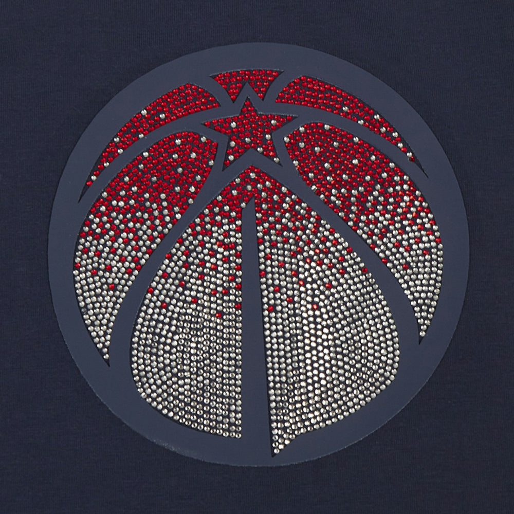 NBA - Washington Wizards Pro Standard Women's Jewels Boxy Cropped T-Shirt - Navy