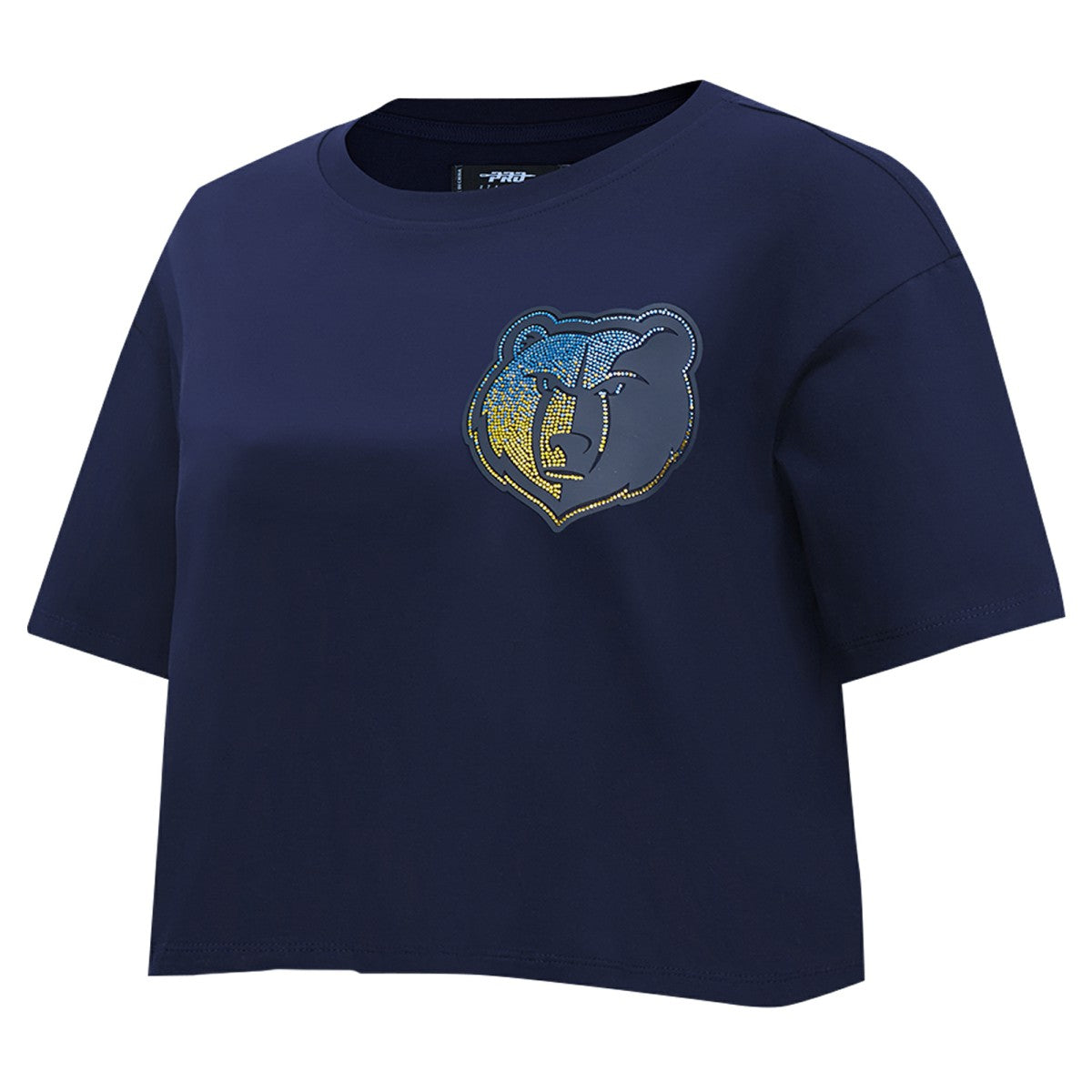 NBA - Memphis Grizzlies Pro Standard Women's Jewels Boxy Cropped T-Shirt - Navy