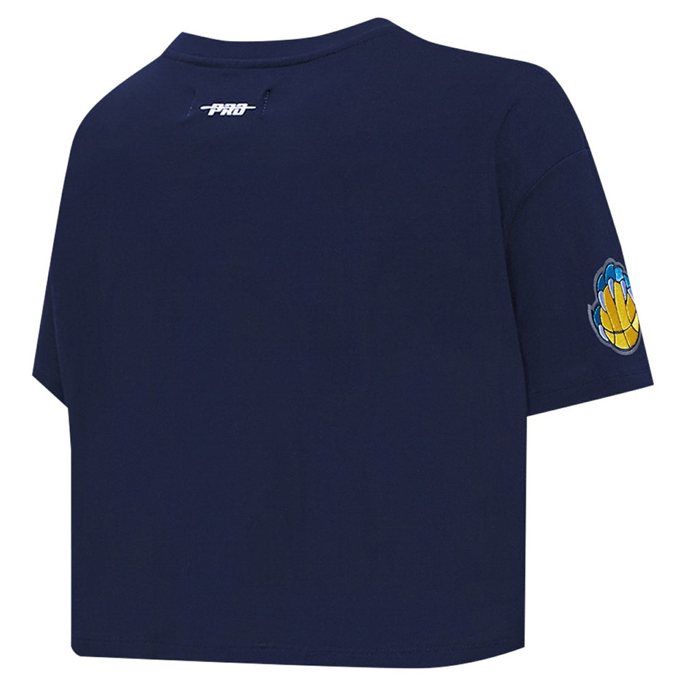 NBA - Memphis Grizzlies Pro Standard Women's Jewels Boxy Cropped T-Shirt - Navy
