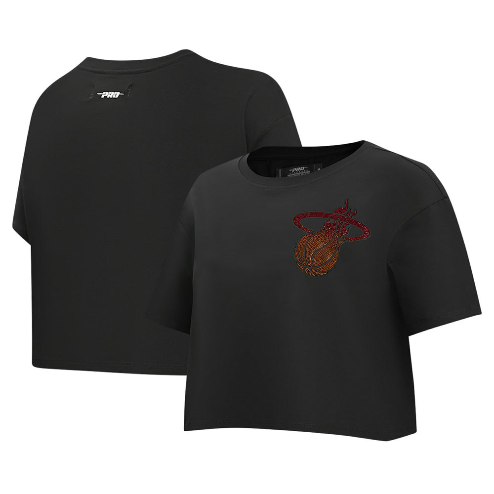 NBA - Miami Heat Pro Standard Women's Jewels Boxy Cropped T-Shirt - Black