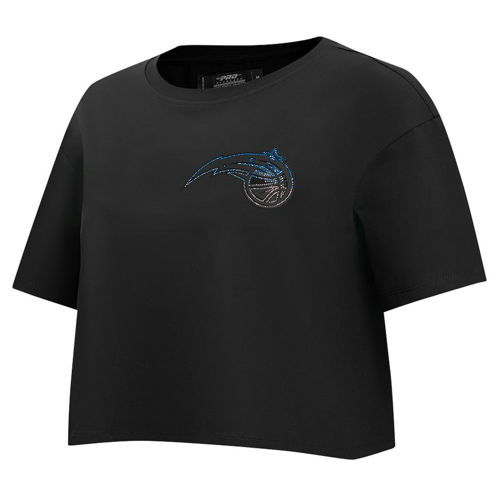 NBA - Orlando Magic Pro Standard Women's Jewels Boxy Cropped T-Shirt - Black