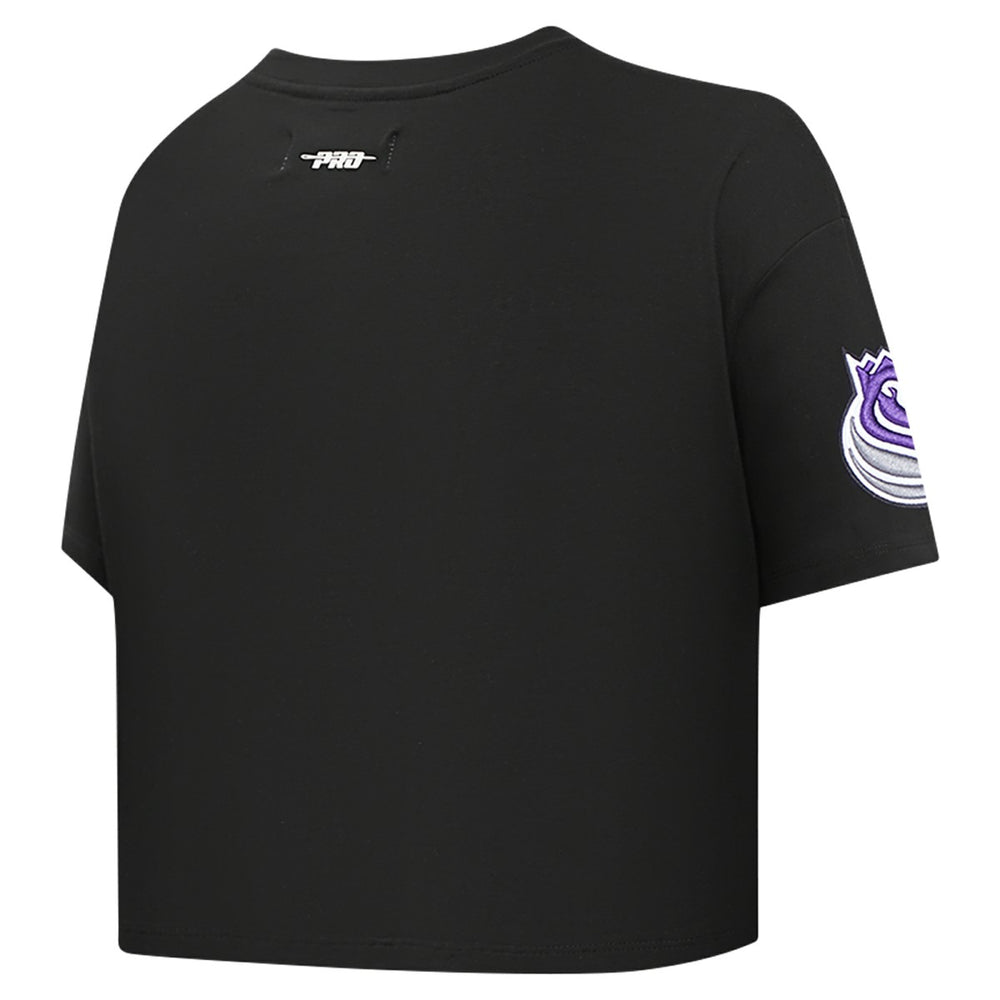 NBA - Sacramento Kings Pro Standard Women's Jewels Boxy Cropped T-Shirt - Black