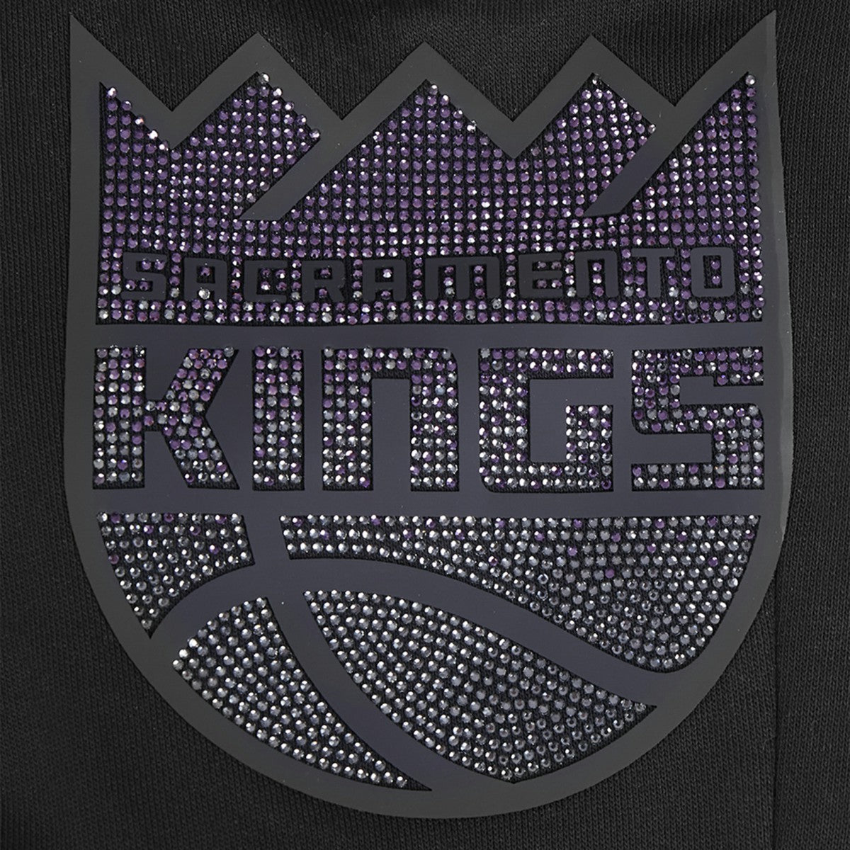 NBA - Sacramento Kings Pro Standard Women's Jewels Boxy Cropped T-Shirt - Black