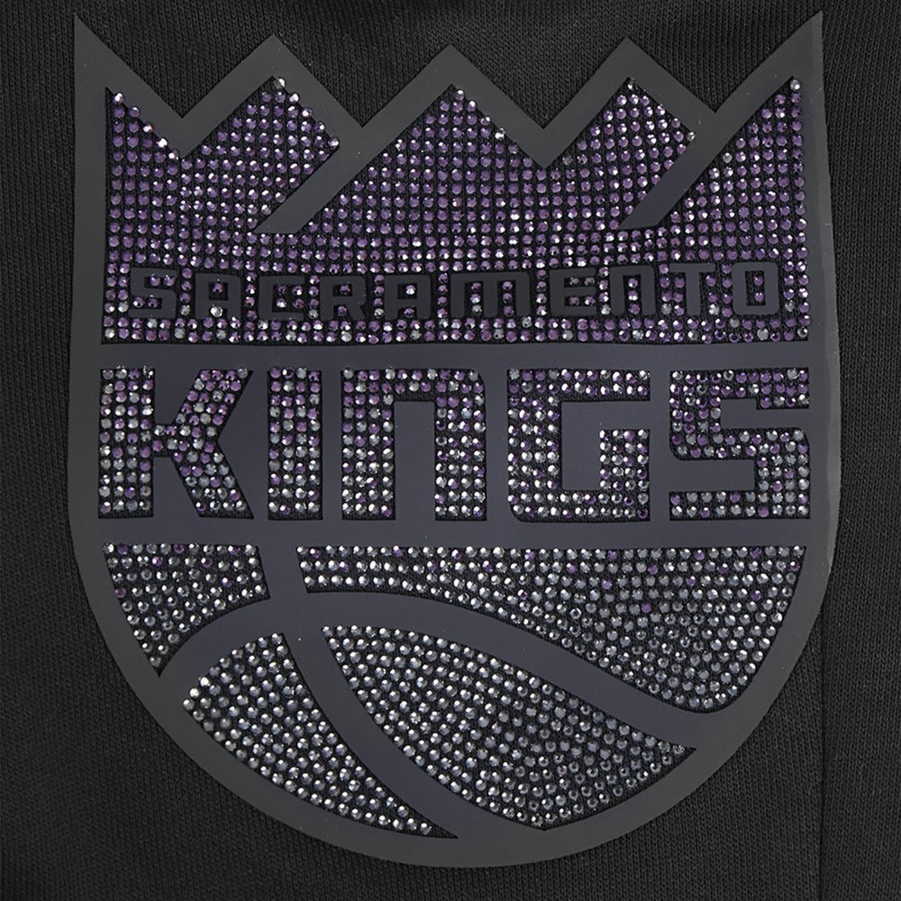 NBA - Sacramento Kings Pro Standard Women's Jewels Boxy Cropped T-Shirt - Black