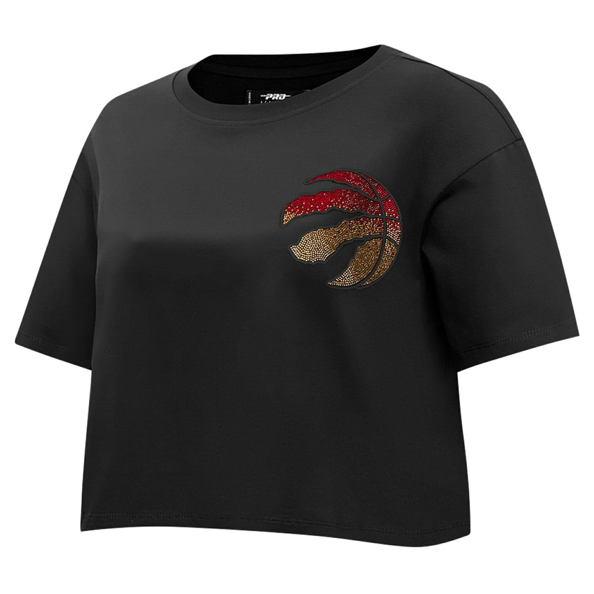 NBA - Toronto Raptors Pro Standard Women's Jewels Boxy Cropped T-Shirt - Black