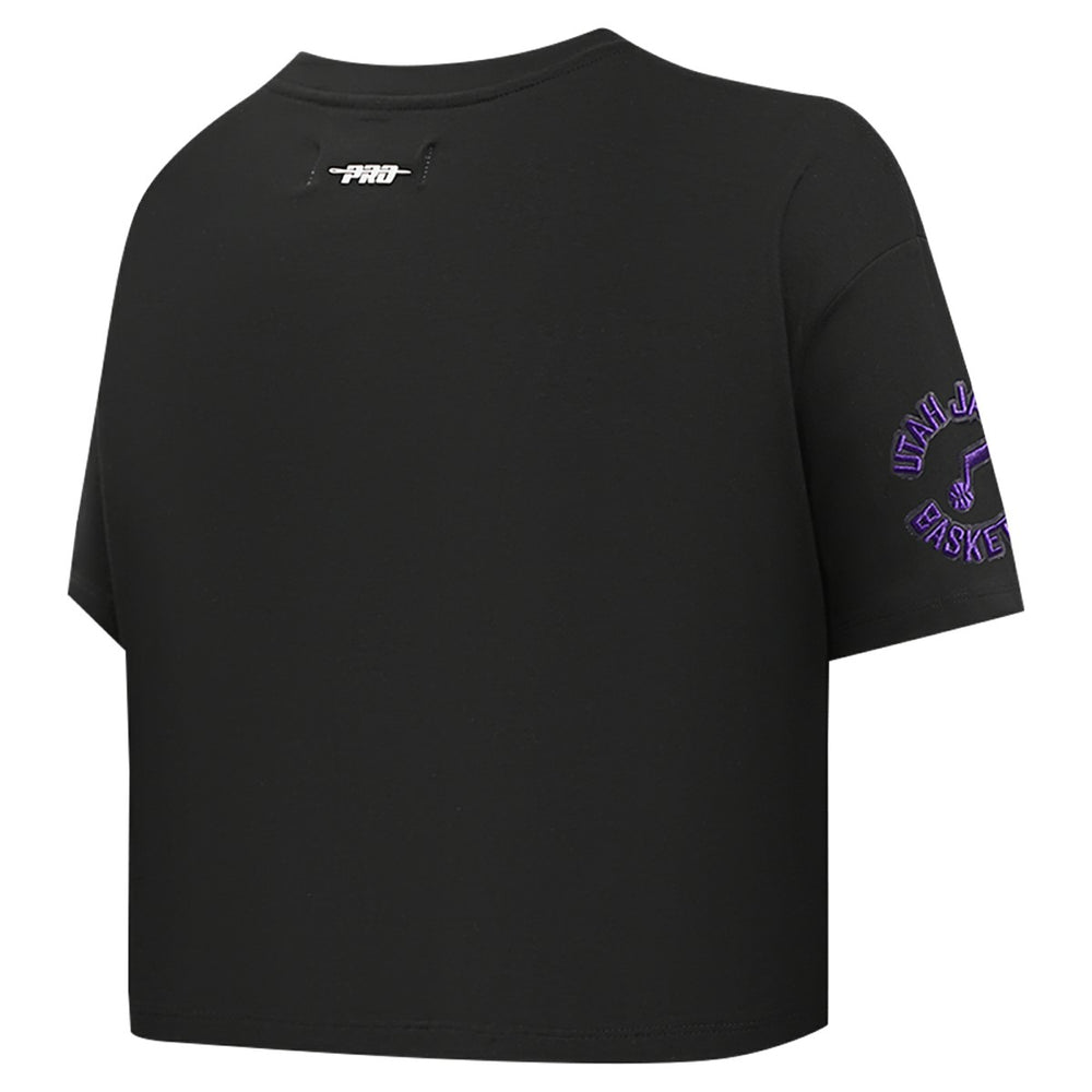 NBA - Utah Jazz Pro Standard Women's Jewels Boxy Cropped T-Shirt - Black