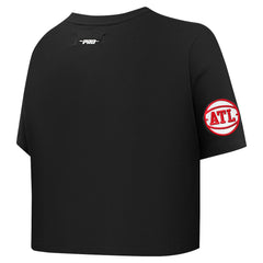 NBA - Atlanta Hawks Pro Standard Women's Jewels Boxy Cropped T-Shirt - Black