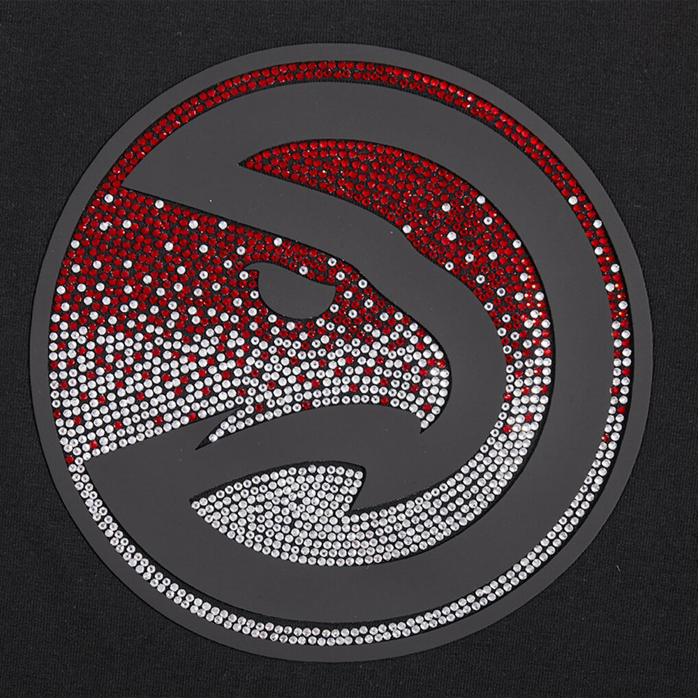 NBA - Atlanta Hawks Pro Standard Women's Jewels Boxy Cropped T-Shirt - Black