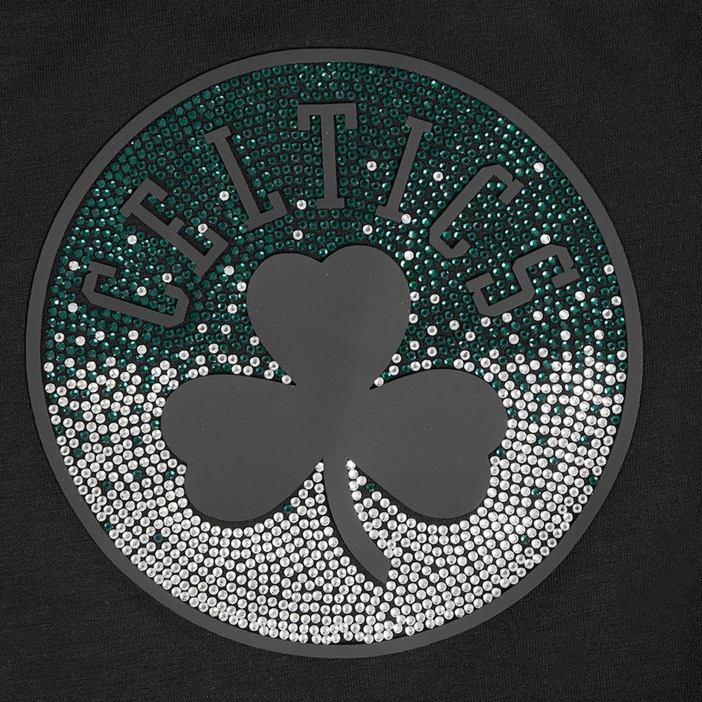 NBA - Boston Celtics Pro Standard Women's Jewels Boxy Cropped T-Shirt - Black