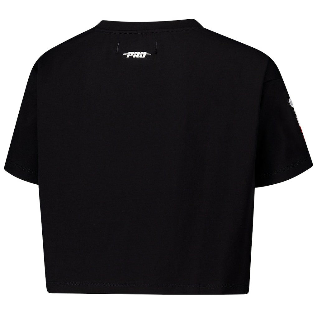 NBA - Chicago Bulls Pro Standard Women's Jewels Boxy Cropped T-Shirt - Black