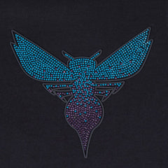 NBA - Charlotte Hornets Pro Standard Women's Jewels Boxy Cropped T-Shirt - Black