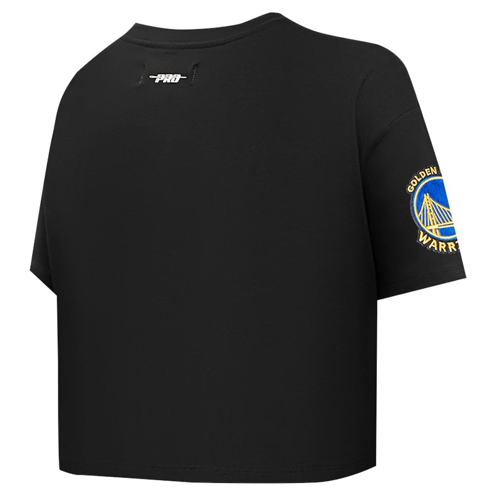 NBA - Golden State Warriors Pro Standard Women's Jewels Boxy Cropped T-Shirt - Black