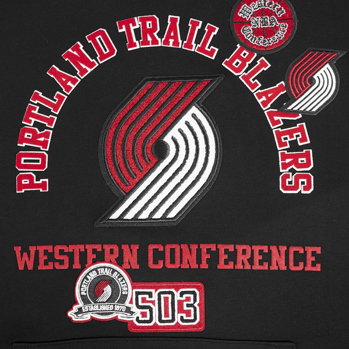 NBA - Portland Trail Blazers Pro Standard Area Code Pullover Hoodie - Black