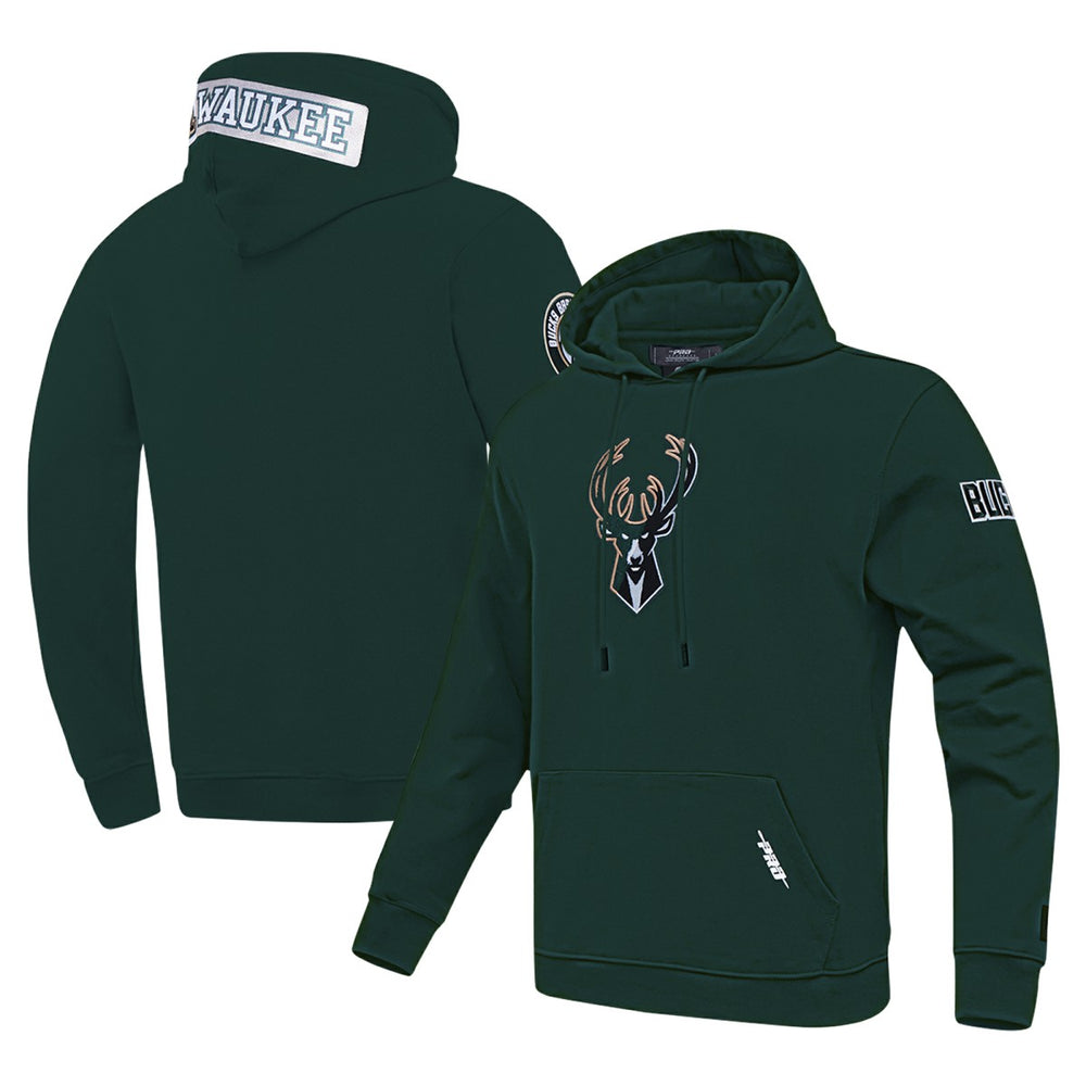 NBA - Milwaukee Bucks Pro Standard Split Logo Pullover Hoodie - Hunter Green
