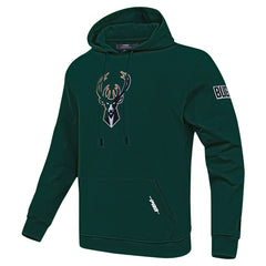 NBA - Milwaukee Bucks Pro Standard Split Logo Pullover Hoodie - Hunter Green