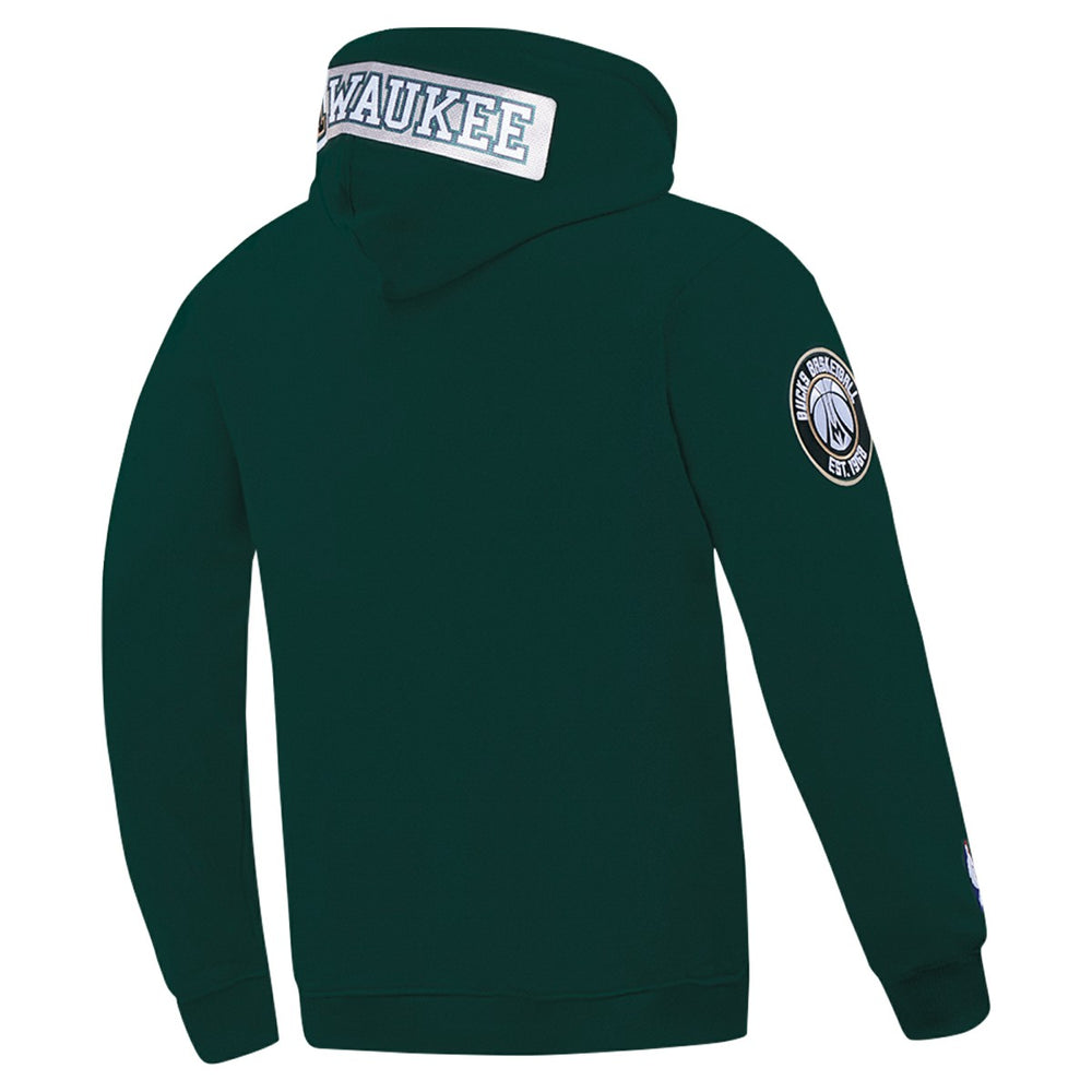 NBA - Milwaukee Bucks Pro Standard Split Logo Pullover Hoodie - Hunter Green