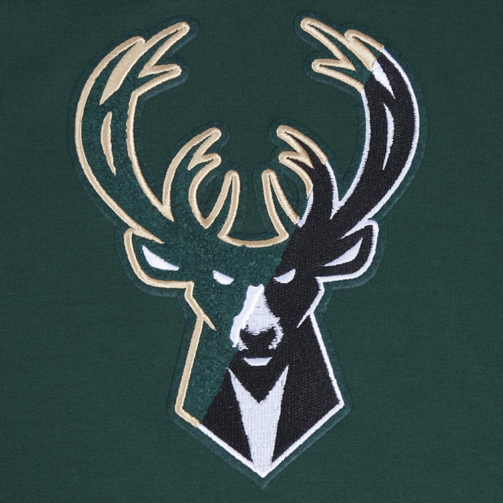 NBA - Milwaukee Bucks Pro Standard Split Logo Pullover Hoodie - Hunter Green